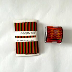 Black history, fabric, and wire ribbon
